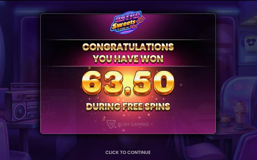 Cluster win paid after candies cascade and collapse